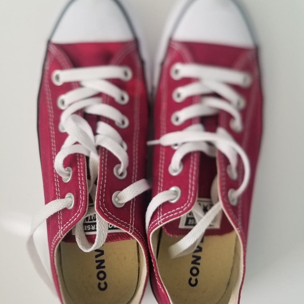 Converse Women's Red Canvas Sneakers
